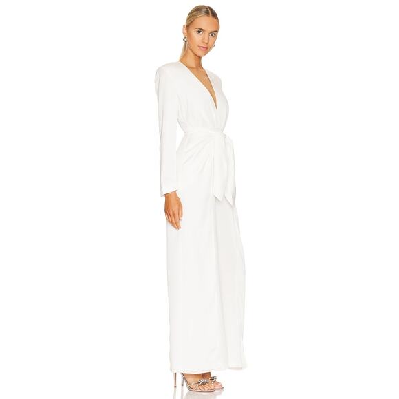 Misha Lotti Satin Jumpsuit Ivory - Picture 2 of 11